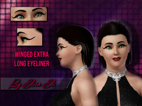 Sims 3 — winged extra long eyeliner by elisaeli1 — Hi, this eyeliner is not inspired by anyone, I invented it and created