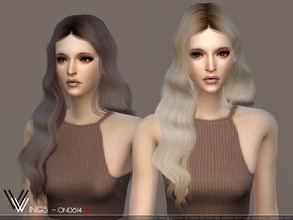 Sims 4 — WINGS-ON0614 by wingssims — This hair style has 20 kinds of color File size is about 13MB Hope you like it!