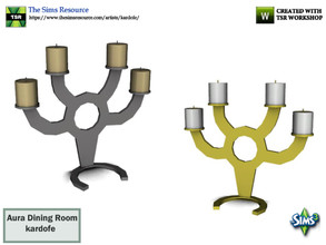 Sims 3 — kardofe_Aura Dining Room_Candlestick by kardofe —  Candleholder, with candles, in metal