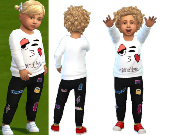 Sims 4 — Outfit for toddlers - Cats and Dogs needed by Louisa_1 — The outfit is adjustable for boys, in the game for