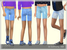 Sims 4 — Short Denim (child) by bukovka — Denim shorts for children of both sexes. Installed offline, suitable for base