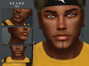 Sims 4 — Beard N04 by -Merci- — Beard in 12 colours. HQ mod compatible. For male, teen-elder. Have Fun!