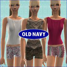Sims 2 — Old Navy Sleepwear Set by slice — Three different looks for bedtime. All are 100% cool and of course 100% Old