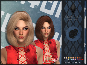Sims 4 — Nightcrawler-Summer Heat by Nightcrawler_Sims — NEW HAIR MESH T/E Smooth bone assignment All lods 22colors Works