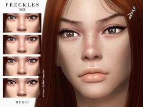 Sims 4 — Freckles N03 by -Merci- — Freckles in 6 Colours. HQ Mod compatible. Works with all skins. All ages and genders.