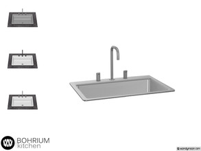 Sims 4 — Bohrium Sink by wondymoon — - Bohrium Kitchen - Sink - Wondymoon|TSR - Creations'2019