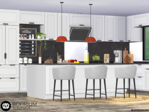 Sims 4 — Bohrium Kitchen I by wondymoon — Part I: Kitchen surfaces of Bohrium Kitchen! Have fun! - Set Contains * 3