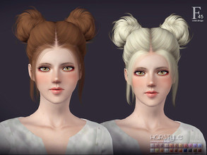 Sims 3 — sclub ts3 hair double-buns2 n45 by S-Club — Hi everyone! Here is my n45 hair for TS3 too! You can find the hair