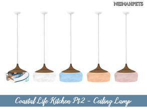 Sims 4 — Coastal Life Kitchen Ceiling Lamp by neinahpets — A ceiling lamp in the Coastal Life design. 5 colors.