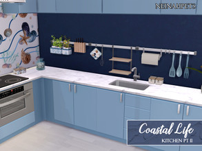 Sims 4 — Coastal Life Kitchen Pt II {Mesh Required} by neinahpets — Pt II of the Coastal Life Kitchen collection.