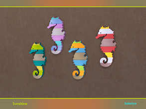 Sims 4 — Sunshine Decor. Seahorse by soloriya — Wooden seahorse. Part of Sunshine Decor set. 4 color variations.