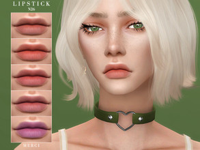 Sims 4 — Lipstick N26 by -Merci- — Lipstick in 8 Colours. HQ mod compatible. Unisex, teen-elder. Have Fun! 