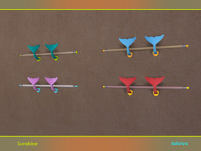 Sims 4 — Sunshine Decor. Hanger Tail with a Towel. by soloriya — Hanger tail with a towel. Part of Sunshine Decor set. 4
