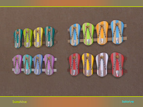 Sims 4 — Sunshine Decor. Sandals by soloriya — Four sandals in one mesh. Part of Sunshine Decor set. 4 color variations.