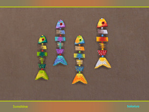 Sims 4 — Sunshine Decor. Stone Fish by soloriya — Hanging stone fish. Part of Sunshine Decor set. 4 color variations.