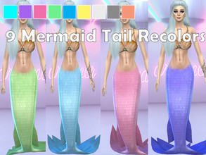 Sims 4 — Mermaid Tail Recolors - 9 Colors by Sapphyra2 — Here are a few simple recolors of the first mermaid tail option