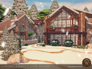 Sims 4 — Luxury Family Log House by Pralinesims — By Pralinesims