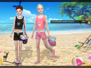 Sims 4 — DSF SWIMWEAR SUMMER HOLIDAYS by DanSimsFantasy — Girls can live freshness with this swimsuit, can use it for