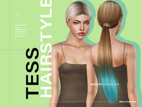 Sims 3 — LeahLillith Tess Hair by Leah_Lillith — Tess Hair All LODs Smooth Bones Assignement Custom CAS thumbnail