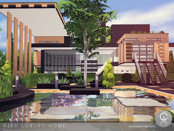 Sims 4 — Airy Luxury Home by Pralinesims — By Pralinesims