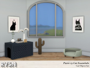 Sims 4 — Purrr-fect Cat Essentials Set-REQUIRES CATS AND DOGS by RAVASHEEN — This set comes with 4 purrr-fect objects for