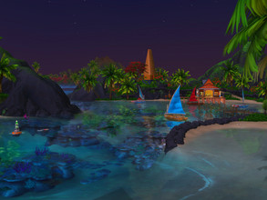 Sims 4 — Beach CAS Backgrounds by Simnoobsie — A package of 3 Sulani beach scenes for your CAS backgrounds. Each scene is