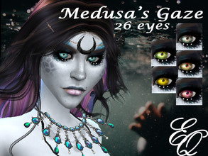 Sims 4 — Medusa's Gaze Eyes by EvilQuinzel — - Facepaint category; - Female and male; - Toddler +; - humans, aliens,