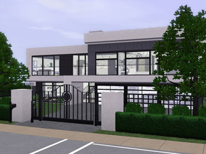 Sims 3 — Windsor Terrace by missyzim — Modern gated home with no CC. First floor has an open kitchen/dining room/living