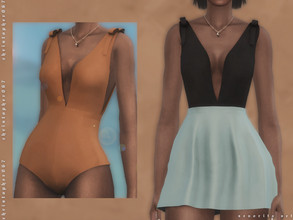 Sims 4 — Senorita Bodysuit / Christopher067 by christopher0672 — This is a simple little bodysuit with a plunging V