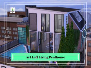 Sims 4 — Art Loft Living Penthouse by auvastern — Fabulous modern and industrial loft, with one bedroom, two bathrooms