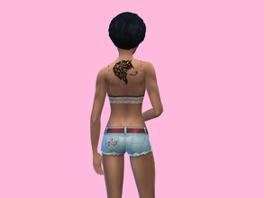 Sims 4 — Tribal Wolf Tattoo by Sunnny_Loui — Tribal style wolf tattoo for back Enjoy! Join my discord!