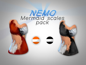 Sims 4 — NEMO Mermaid scales pack by MattPL — This is my second CC for ts4! I hope you like it! There are two swatches