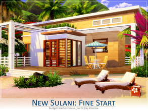Sims 4 — New Sulani: Fine Start by Lhonna — Contemporary starter home excellent for tropics. The house is furnished as a
