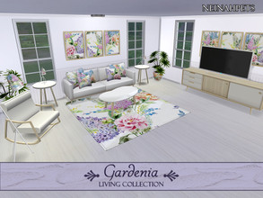 Sims 4 — Gardenia Living Collection {Mesh Required} by neinahpets — A full living room set featuring a beautiful