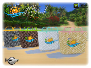Sims 4 — For the beach bag deco by jomsims — For the beach bag deco