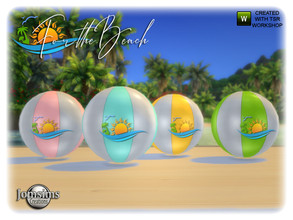 Sims 4 — For the beach ball by jomsims — For the beach ball deco for beach