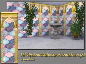 Sims 4 — MB-OpulentWallwear_OrientalBreeze2 by matomibotaki — MB-OpulentWallwear_OrientalBreeze2, elegant wallpaper in