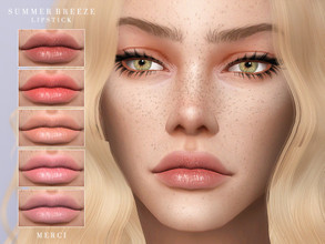 Sims 4 — Summer Breeze - Lipstick- by -Merci- — Lipstick in 12 Colours. Unisex, teen-elder. Have Fun!
