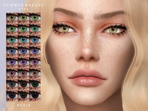 Sims 4 — Summer Breeze -Eyes- by -Merci- — Eyecolors in 28 Colours. All ages and genders. Face Paint Replacement. Have