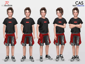Sims 4 — Pose for Kids - CAS Pose - Set 1 by remaron — JUST FOR KIDS (CHILD) - ONLY FOR CAS CAS Pose - CREATIVE TRAIT