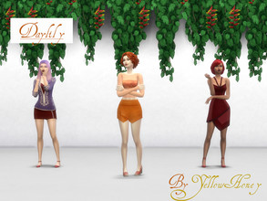 Sims 4 — Daylily pose pack by YellowHoney — This pose pack includes three poses for female adult sims in the sims 4.