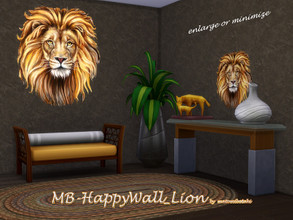 Sims 4 — MB-HappyWall_Lion by matomibotaki — MB-HappyWall_Lion, elegant and decorative wall tatoo for your Simmies, comes
