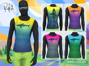 Sims 4 — Shark Tank Top - Island Living  by RobertaPLobo — :: 4 swatches. :: Teen, Young Adult, Adult and Elder . ::