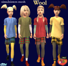 Sims 2 — evi's wool by evi — Plaid woolen short pants and woolen sweaters for your little girls. Thanks sims2sisters for