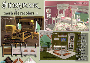 Sims 2 — Storybook RC set 4 by Simaddict99 — Choose from 3 more recolors for my Storybook meshes: Shabby Chic - white