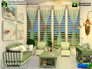 Sims 4 — kardofe_Boreal Hall by kardofe — Set of ten new meshes to recreate a nautical style room