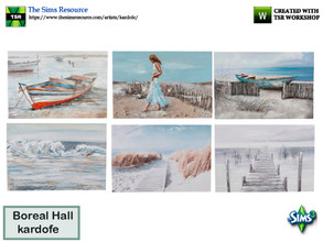 Sims 3 — kardofe_Boreal Hall_Pictures by kardofe — Six marine style paintings