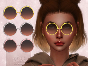 Sims 4 — Star Pince-nez by 4w25-cc — TF/M-EF/M 3 swatches, 2 opacity options Custom thumbnails HQ compatible All LODs