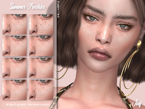 Sims 4 — IMF Summer Freckles N.11 by IzzieMcFire — - Stand alone item with thumbnail - 8 colors - All ages and genders -