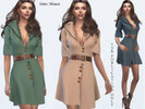 Sims 4 — Robe chemise by Sims_House — Robe chemise 8 color options.